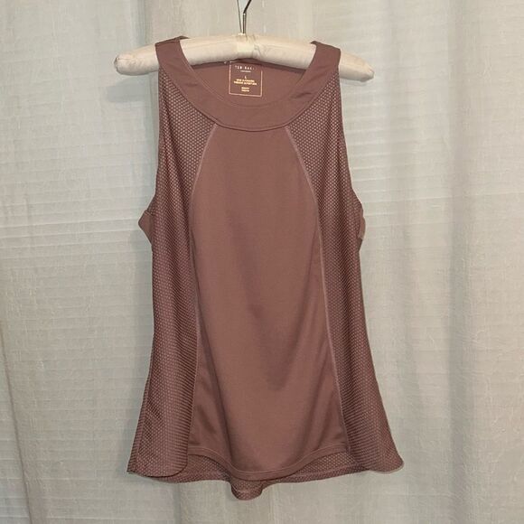 Ted Baker L Mauve Pink Racerback Sleeveless Gym Tank Top - Picture 1 of 12